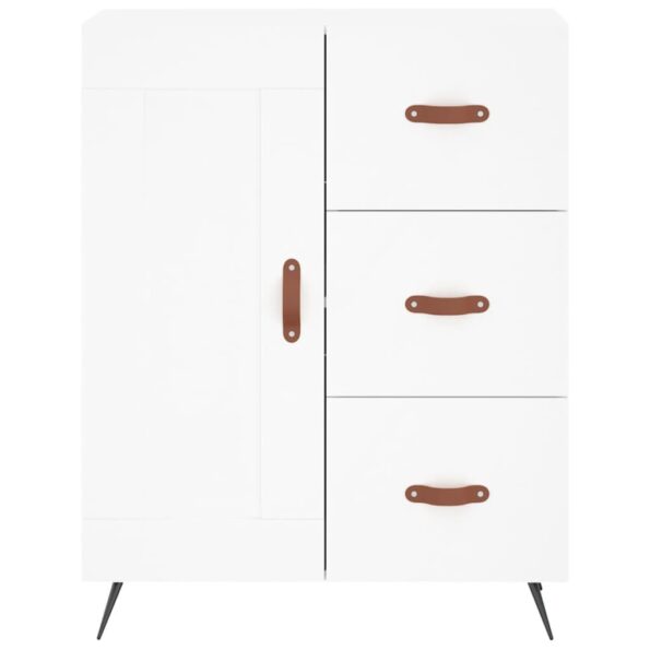 vidaXL Komoda biela 69,5x34x90 cm kompozitné drevo – Obrázok 4