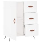 vidaXL Komoda biela 69,5x34x90 cm kompozitné drevo – Obrázok 5
