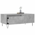 vidaXL Konferenčný stolík betónový sivý 90x50x36,5 cm spracované drevo – Obrázok 3