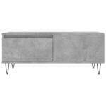 vidaXL Konferenčný stolík betónový sivý 90x50x36,5 cm spracované drevo – Obrázok 5