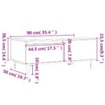 vidaXL Konferenčný stolík betónový sivý 90x50x36,5 cm spracované drevo – Obrázok 11