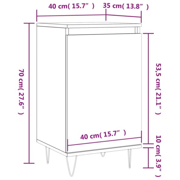 vidaXL Komoda dub sonoma 40x35x70 cm kompozitné drevo – Obrázok 12