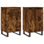 vidaXL Komody 2 ks dymový dub 40x35x70 cm kompozitné drevo – Obrázok 2