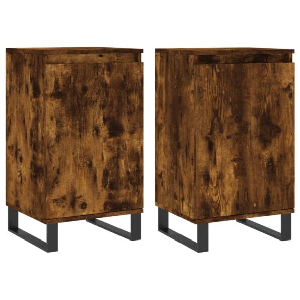 vidaXL Komody 2 ks dymový dub 40x35x70 cm kompozitné drevo – Obrázok 2