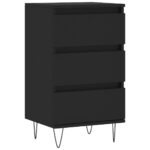 vidaXL Komoda čierna 40x35x70 cm kompozitné drevo – Obrázok 2