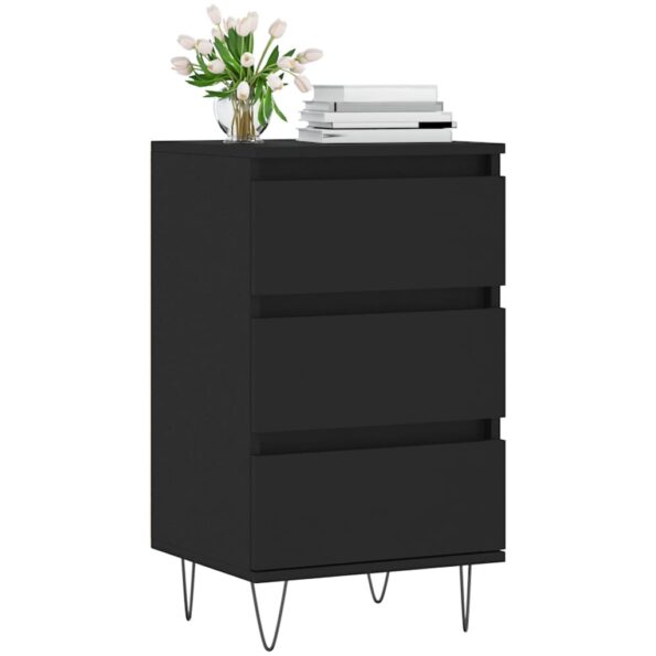 vidaXL Komoda čierna 40x35x70 cm kompozitné drevo – Obrázok 4