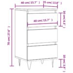 vidaXL Komoda čierna 40x35x70 cm kompozitné drevo – Obrázok 11