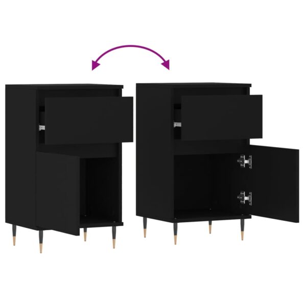 vidaXL Komody 2 ks čierne 40x35x70 cm kompozitné drevo – Obrázok 10