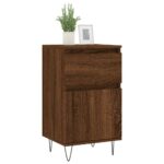 vidaXL Komody 2 ks hnedý dub 40x35x70 cm kompozitné drevo – Obrázok 3