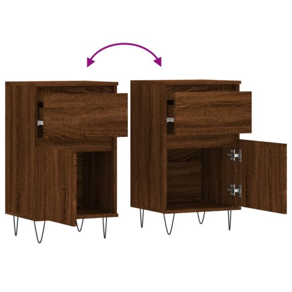 vidaXL Komody 2 ks hnedý dub 40x35x70 cm kompozitné drevo – Obrázok 10