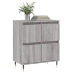 vidaXL Komoda sivý dub sonoma 60x35x70 cm spracované drevo – Obrázok 3