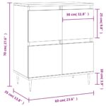 vidaXL Komoda sivý dub sonoma 60x35x70 cm spracované drevo – Obrázok 11
