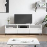 vidaXL TV skrinka biela 150x30x44,5 cm kompozitné drevo
