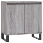 vidaXL Kúpeľňová skrinka sivý dub sonoma 58x33x60 cm kompozitné drevo – Obrázok 2