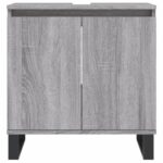 vidaXL Kúpeľňová skrinka sivý dub sonoma 58x33x60 cm kompozitné drevo – Obrázok 4