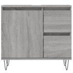 vidaXL Kúpeľňová skrinka sivý dub sonoma 65x33x60 cm kompozitné drevo – Obrázok 5