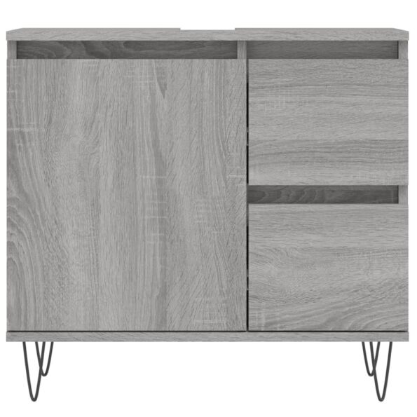 vidaXL Kúpeľňová skrinka sivý dub sonoma 65x33x60 cm kompozitné drevo – Obrázok 5