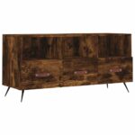 vidaXL TV skrinka dymový dub 102x36x50 cm kompozitné drevo – Obrázok 2