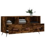 vidaXL TV skrinka dymový dub 102x36x50 cm kompozitné drevo – Obrázok 4