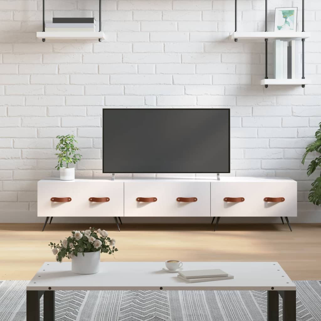 VXL8720845944957_m_en_hd_1.jpg vidaXL TV skrinka, lesklá biela 150x36x30 cm, kompozitné drevo – Obrázok 1
