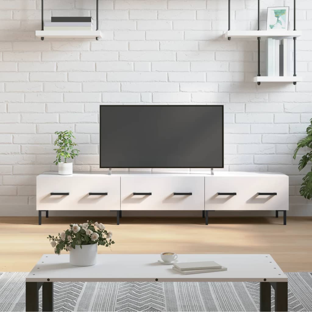 VXL8720845945275_m_en_hd_1.jpg vidaXL TV skrinka, lesklá biela 150x36x30 cm, kompozitné drevo – Obrázok 1