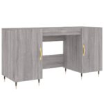 vidaXL Stôl sivý dub sonoma 140x50x75 cm kompozitné drevo – Obrázok 2