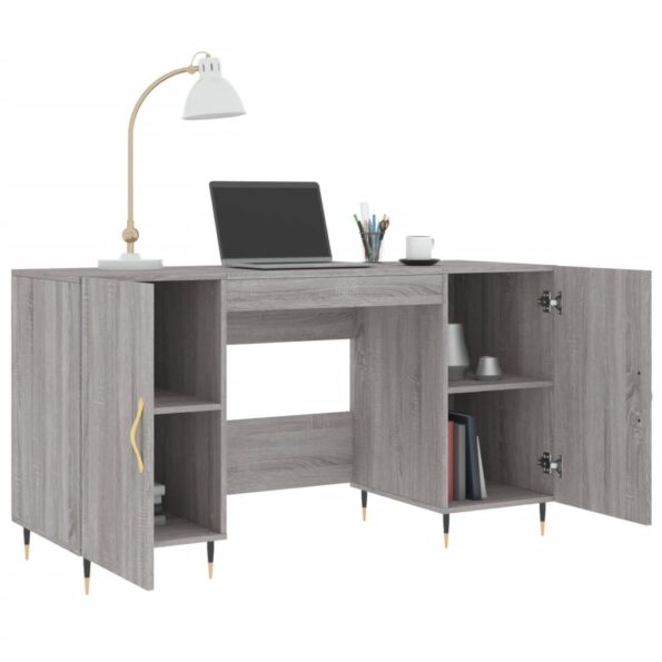 vidaXL Stôl sivý dub sonoma 140x50x75 cm kompozitné drevo – Obrázok 4
