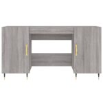 vidaXL Stôl sivý dub sonoma 140x50x75 cm kompozitné drevo – Obrázok 6