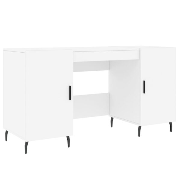 vidaXL Stôl biely 140x50x75 cm kompozitné drevo – Obrázok 2