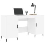 vidaXL Stôl biely 140x50x75 cm kompozitné drevo – Obrázok 3