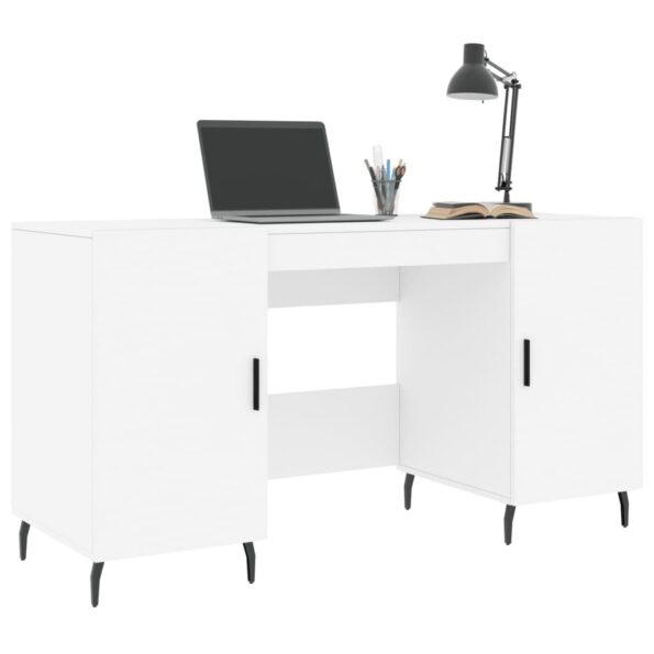 vidaXL Stôl biely 140x50x75 cm kompozitné drevo – Obrázok 3