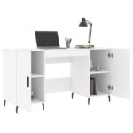 vidaXL Stôl biely 140x50x75 cm kompozitné drevo – Obrázok 4
