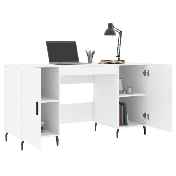 vidaXL Stôl biely 140x50x75 cm kompozitné drevo – Obrázok 4