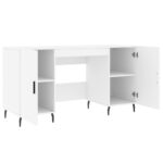vidaXL Stôl biely 140x50x75 cm kompozitné drevo – Obrázok 5