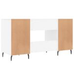 vidaXL Stôl biely 140x50x75 cm kompozitné drevo – Obrázok 8