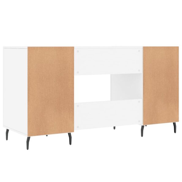vidaXL Stôl biely 140x50x75 cm kompozitné drevo – Obrázok 8