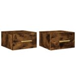 vidaXL Nástenné nočné stolíky 2 ks dymový dub 35x35x20 cm – Obrázok 2