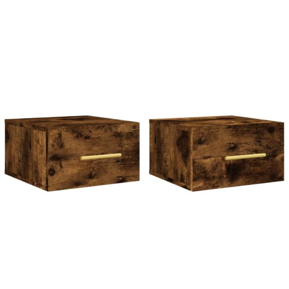 vidaXL Nástenné nočné stolíky 2 ks dymový dub 35x35x20 cm – Obrázok 2