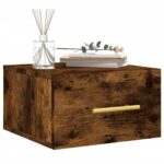 vidaXL Nástenné nočné stolíky 2 ks dymový dub 35x35x20 cm – Obrázok 3