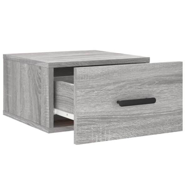 vidaXL Nástenné nočné stolíky 2 ks sivé sonoma 35x35x20 cm – Obrázok 7