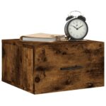 vidaXL Nástenné nočné stolíky 2 ks dymový dub 35x35x20 cm – Obrázok 3