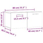 vidaXL Nástenná skrinka, betónovo sivá 80x36,5x35 cm kompozitné drevo – Obrázok 12
