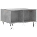 vidaXL Konferenčný stolík betónový sivý 60x50x36,5 cm spracované drevo – Obrázok 2