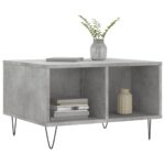 vidaXL Konferenčný stolík betónový sivý 60x50x36,5 cm spracované drevo – Obrázok 3