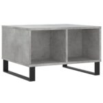 vidaXL Konferenčný stolík betónový sivý 60x50x36,5 cm spracované drevo – Obrázok 2