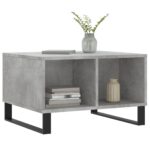 vidaXL Konferenčný stolík betónový sivý 60x50x36,5 cm spracované drevo – Obrázok 3