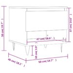 vidaXL Konferenčný stolík čierny 50x46x50 cm kompozitné drevo – Obrázok 11