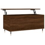 vidaXL Konferenčný stolík hnedý dub 90x44,5x45 cm spracované drevo – Obrázok 2