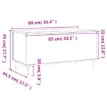 vidaXL Konferenčný stolík hnedý dub 90x44,5x45 cm spracované drevo – Obrázok 11