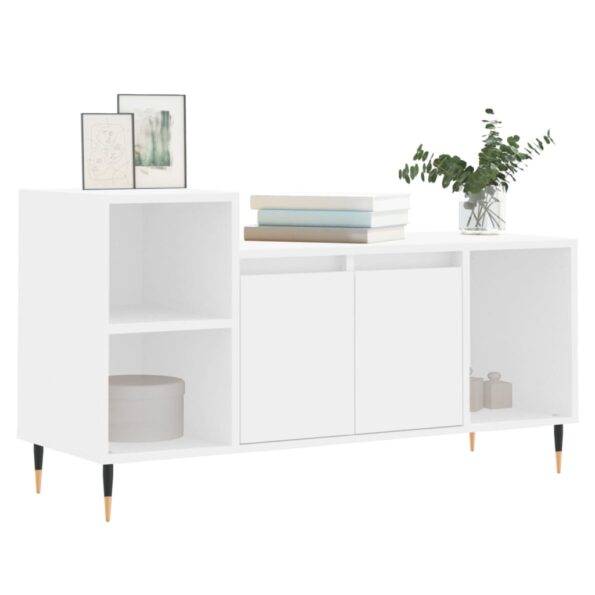 vidaXL TV skrinka biela 100x35x55 cm spracované drevo – Obrázok 3